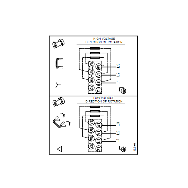 Вертикальный многоступенчатый центробежный насос Grundfos CR 1-15 A-A-A-V-HQQV артикул 96516211 – схема подключения
